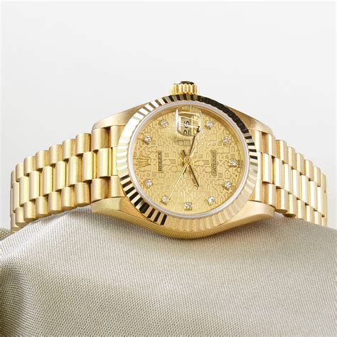 rolex oyster perpetual datejust gold dial|Rolex Datejust yellow gold price.